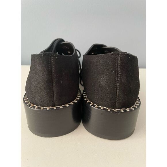 Proenza Schouler Circle Grommet Black Suede shoes 37 1/2 - Picture 11 of 14